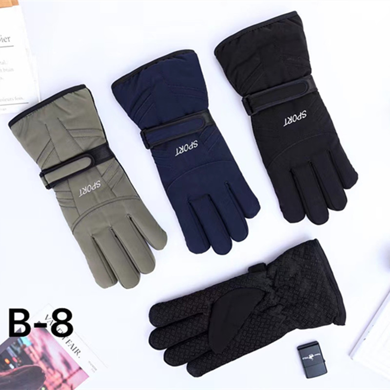 Safety protection, hand protection, universal gloves, cross-border warmth, outdoor skiing, motorcycle, electric bike riding gloves, fleece, extended and thickened, couple sets, cotton gloves pic 10