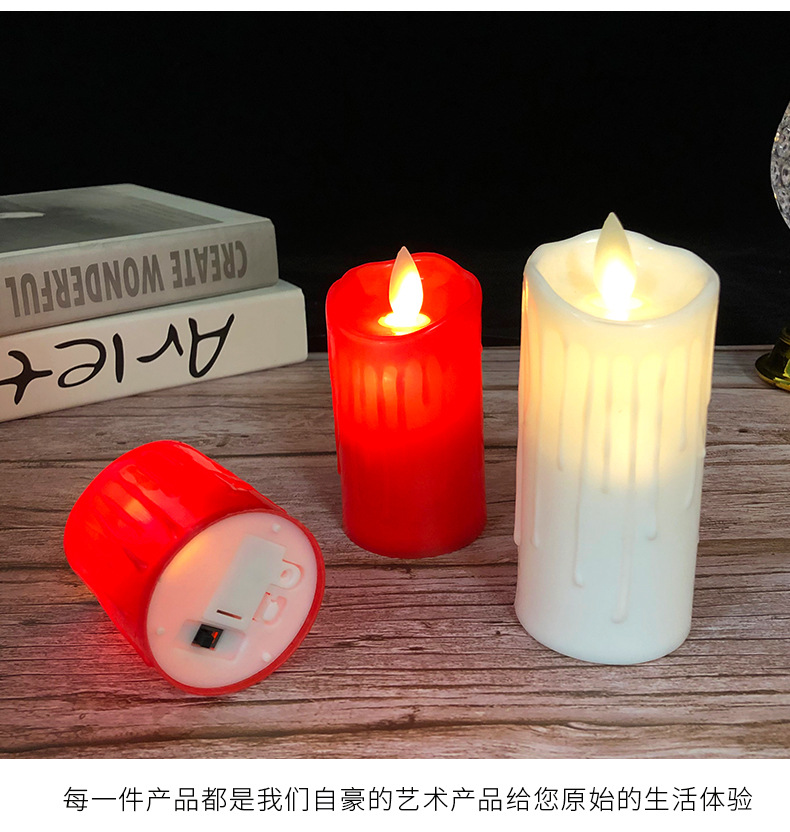 Cross-border supply LED electronic simulation tearful candles, bar decoration, wedding and birthday atmosphere set ornaments in stock pic 11