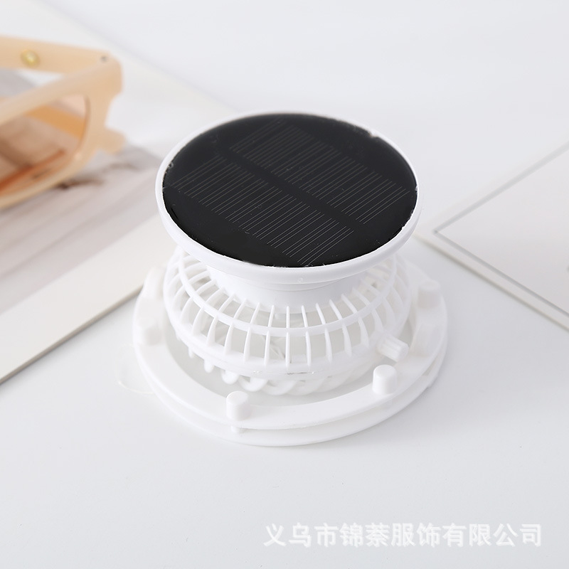 新款太阳能风扇帽180-360°旋转可拆卸风扇配件USB充电小风扇批发详情21
