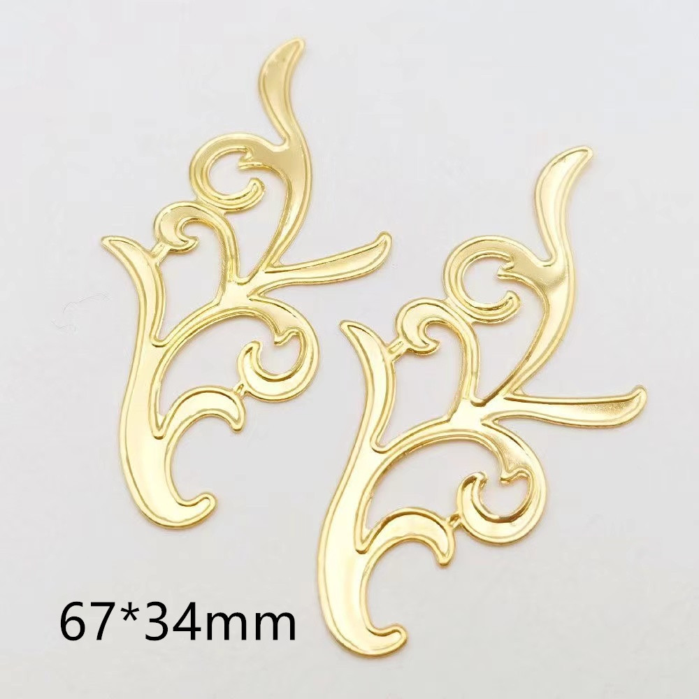 DIY铁艺饰品配件 树枝34x67mm  古装头饰配件中式新娘材料厂家批详情1