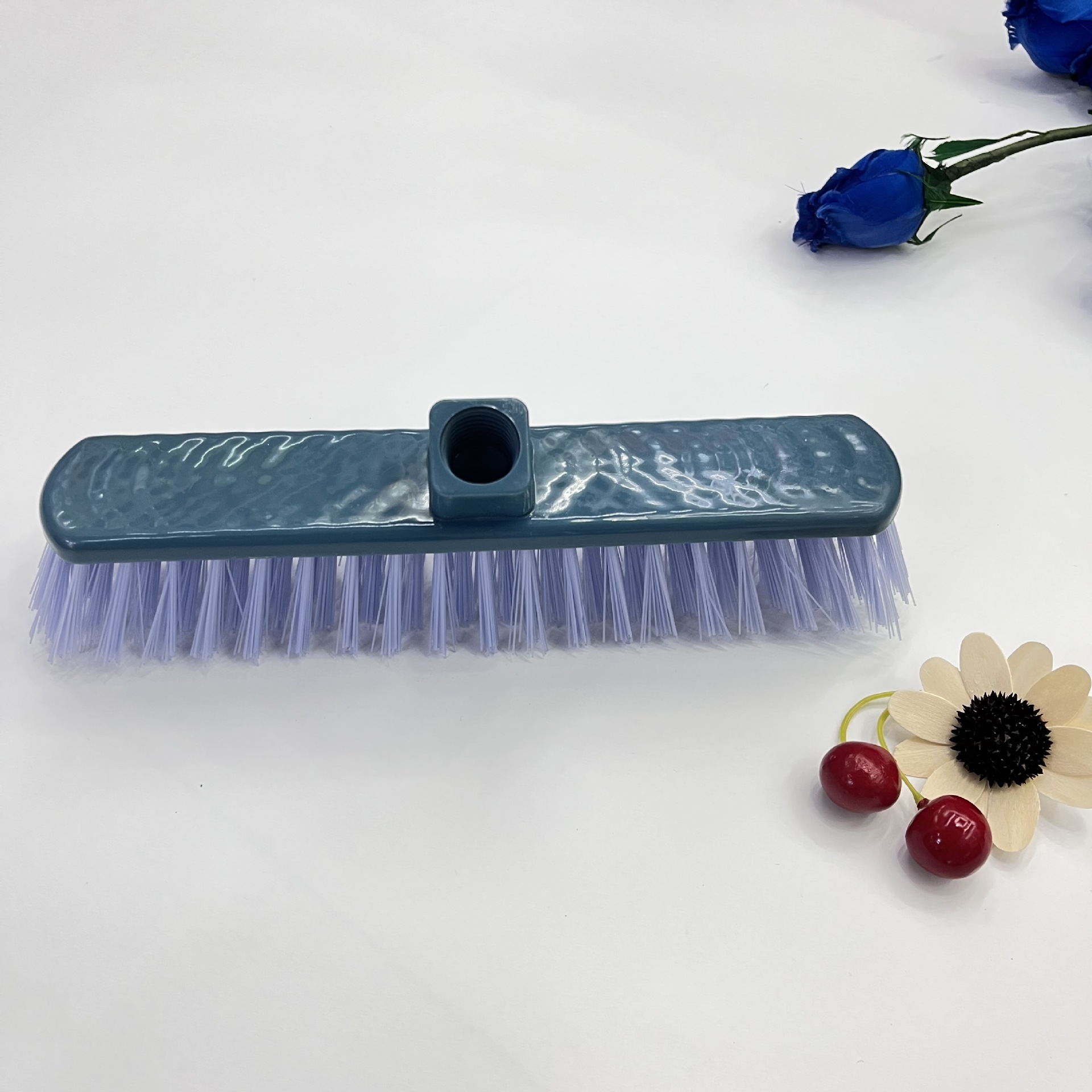 Long-handled hard-bristled floor brush, household bathroom, bathroom tiles, kitchen, outdoor floor brush, floor broom, cleaning brush pic 6