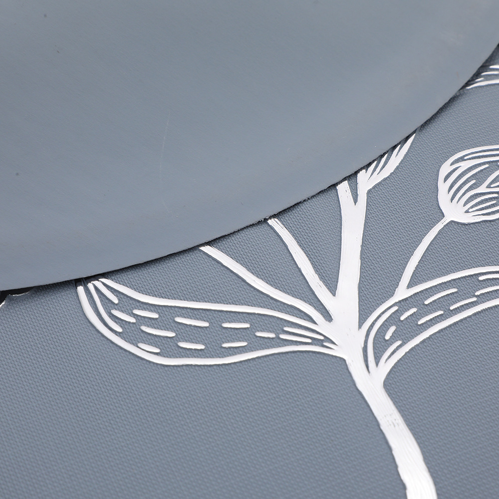 圆形防烫餐垫 新中式芙蓉花朵酒店防水杯垫高级感餐厅餐具隔热垫详情10