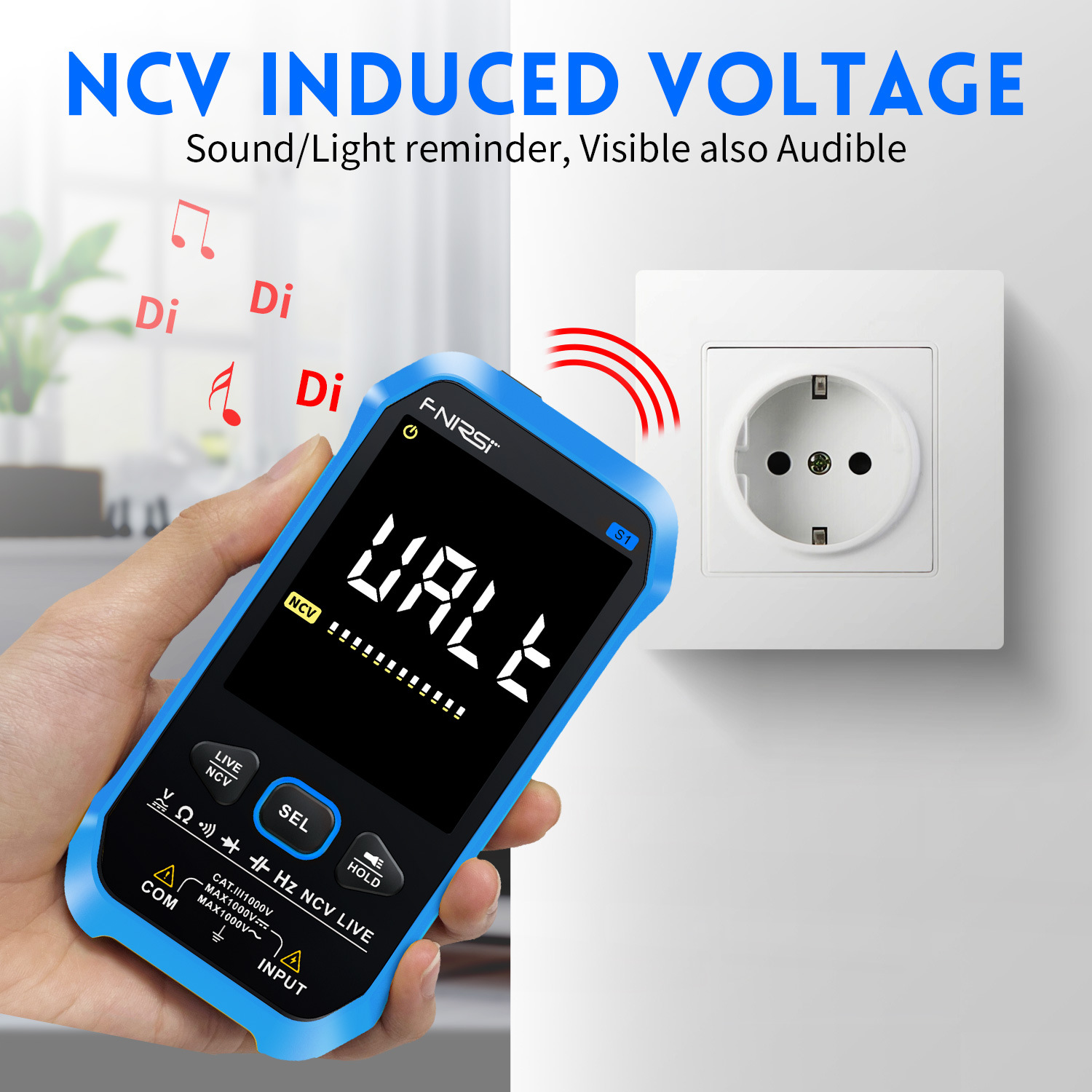 S1 multimeter digital high-precision fully automatic portable ultra-thin anti-burning digital display multimeter, electrician pic 2