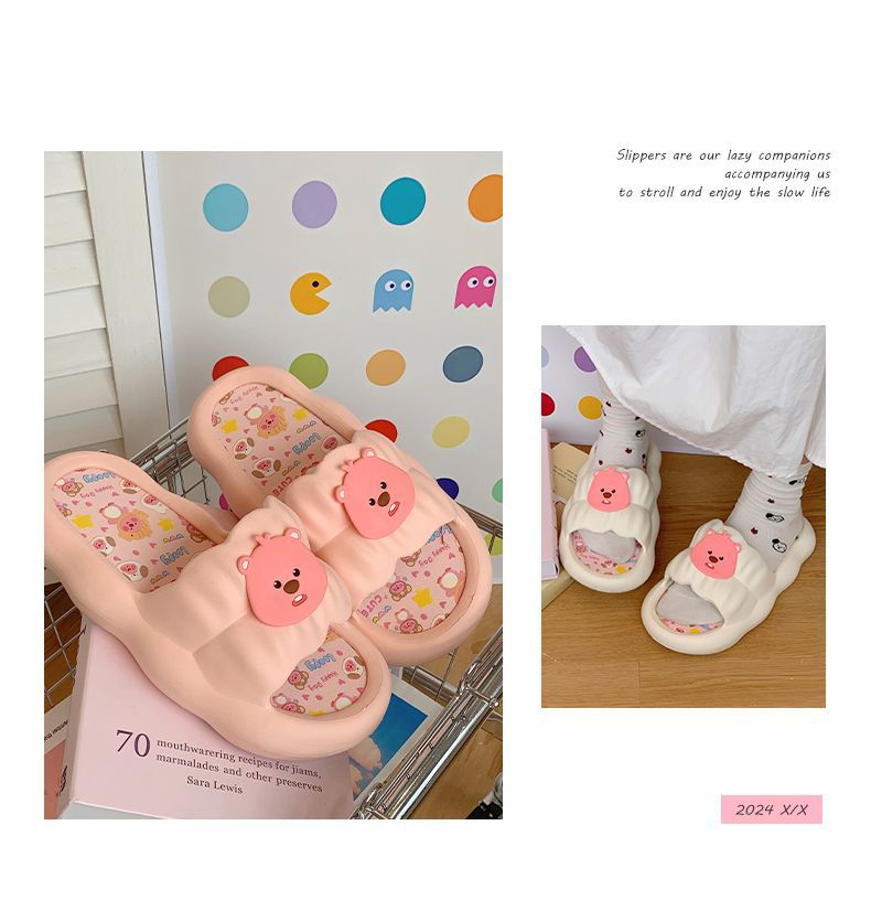 可爱小海狸2024新款花瓣拖鞋女夏外穿ins家居防滑室内凉 拖 浪漫详情11
