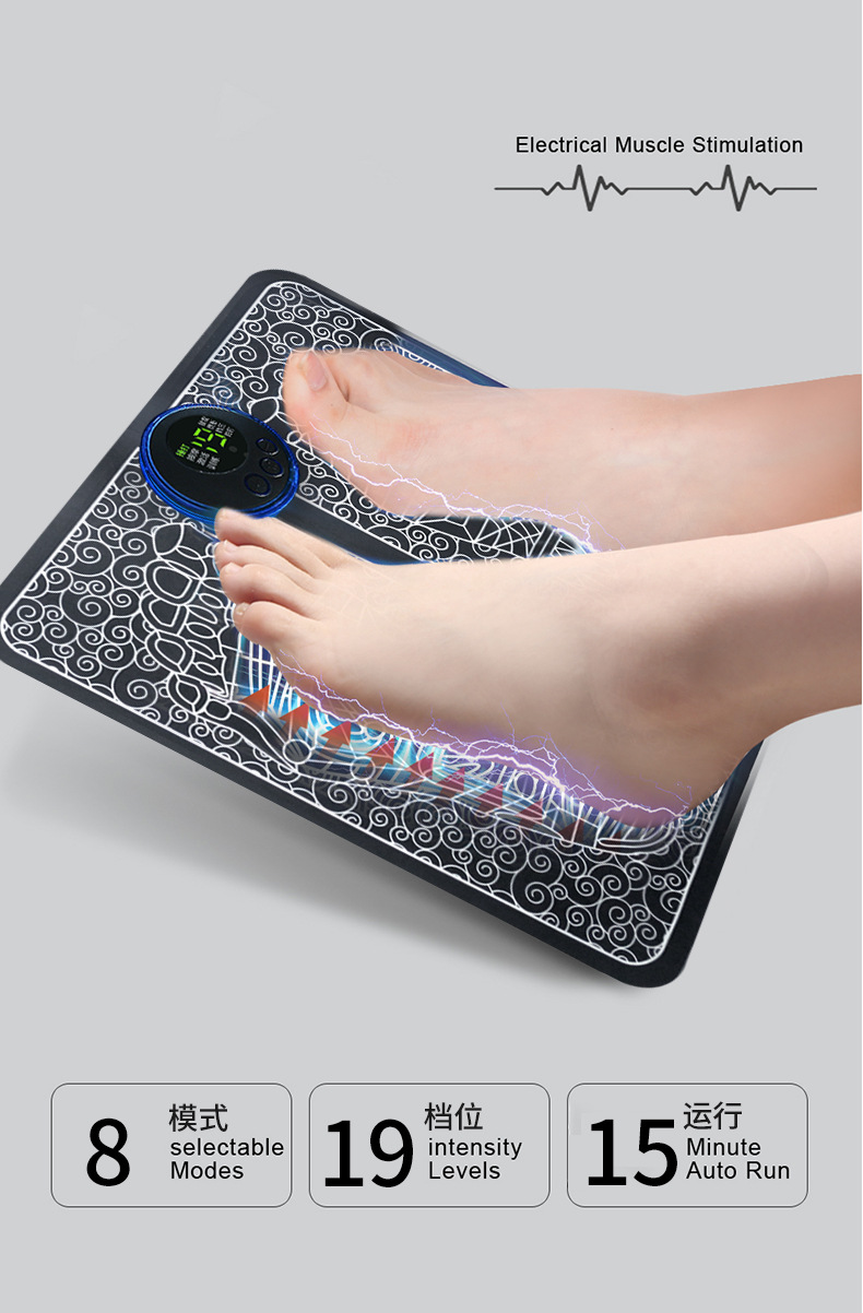 Smart EMS foot massager, microcurrent foot massage machine, portable pulse massage foot pad, foot massager pic 10