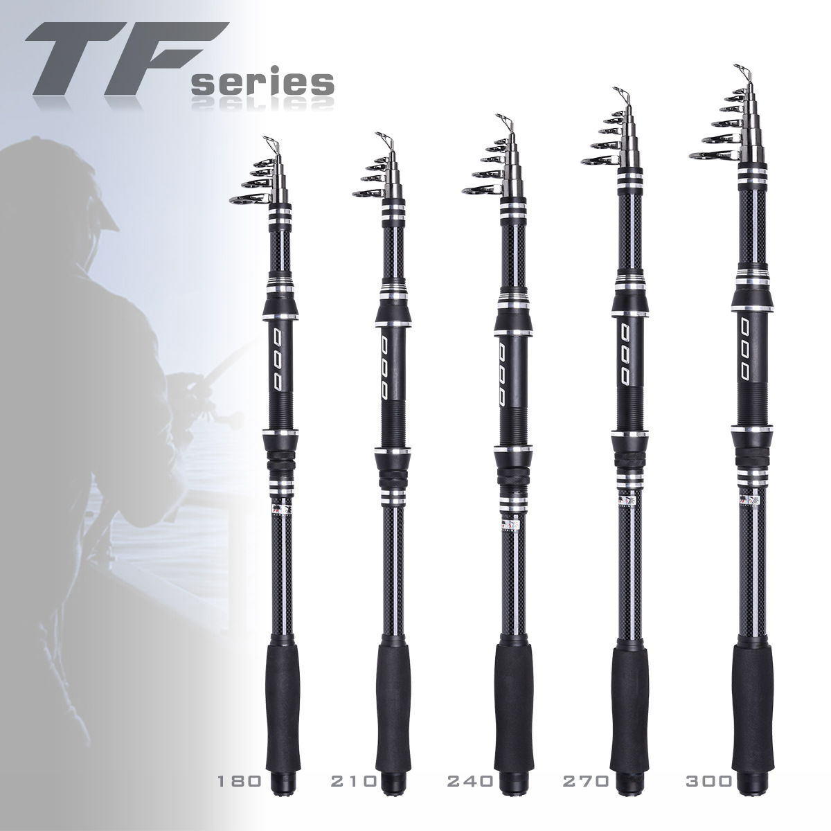 28045 CAPACI [TF Black Fishing Rod] Aluminum alloy handle cross-border sea fishing Lull fishing rod casting gear pic 3