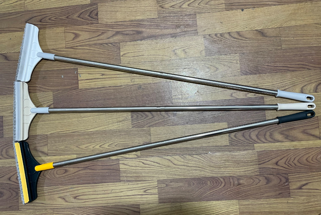 Hard bristle floor brush, floor crack brush, bathroom wash, corner and toilet tile brush, crack cleaning brush, glass scraper brush, broom pic 33