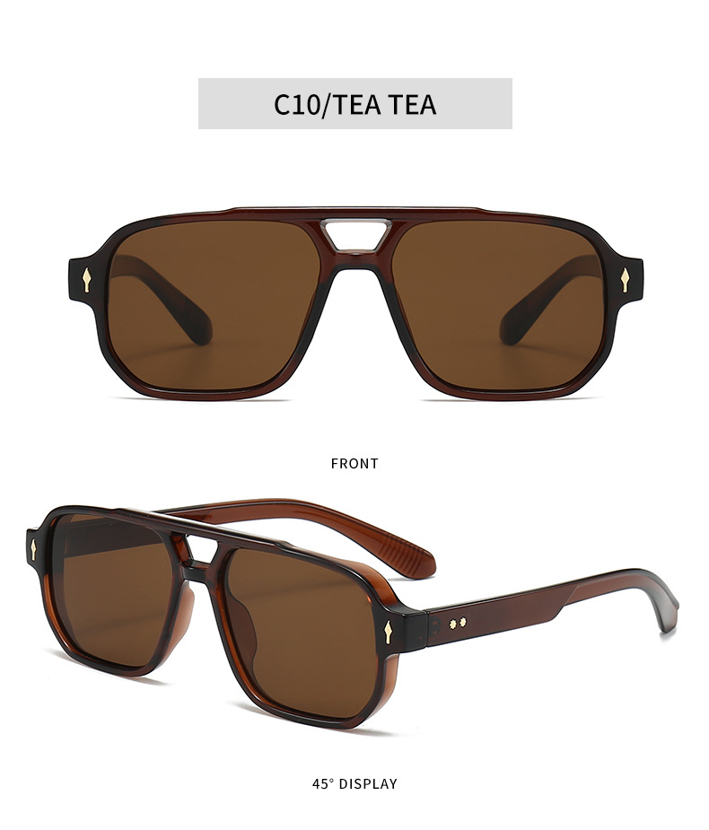 欧美新款方形时尚双梁墨镜太阳镜男跨境复古休闲驾驶商务潮流墨镜详情17