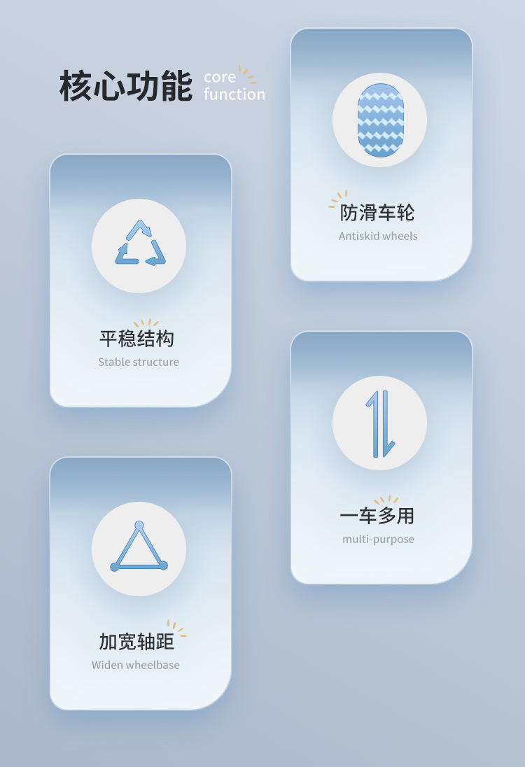 代发 批发儿童三轮车1-3-2-6岁大号宝宝遛娃婴儿脚踏自行车手推车详情2