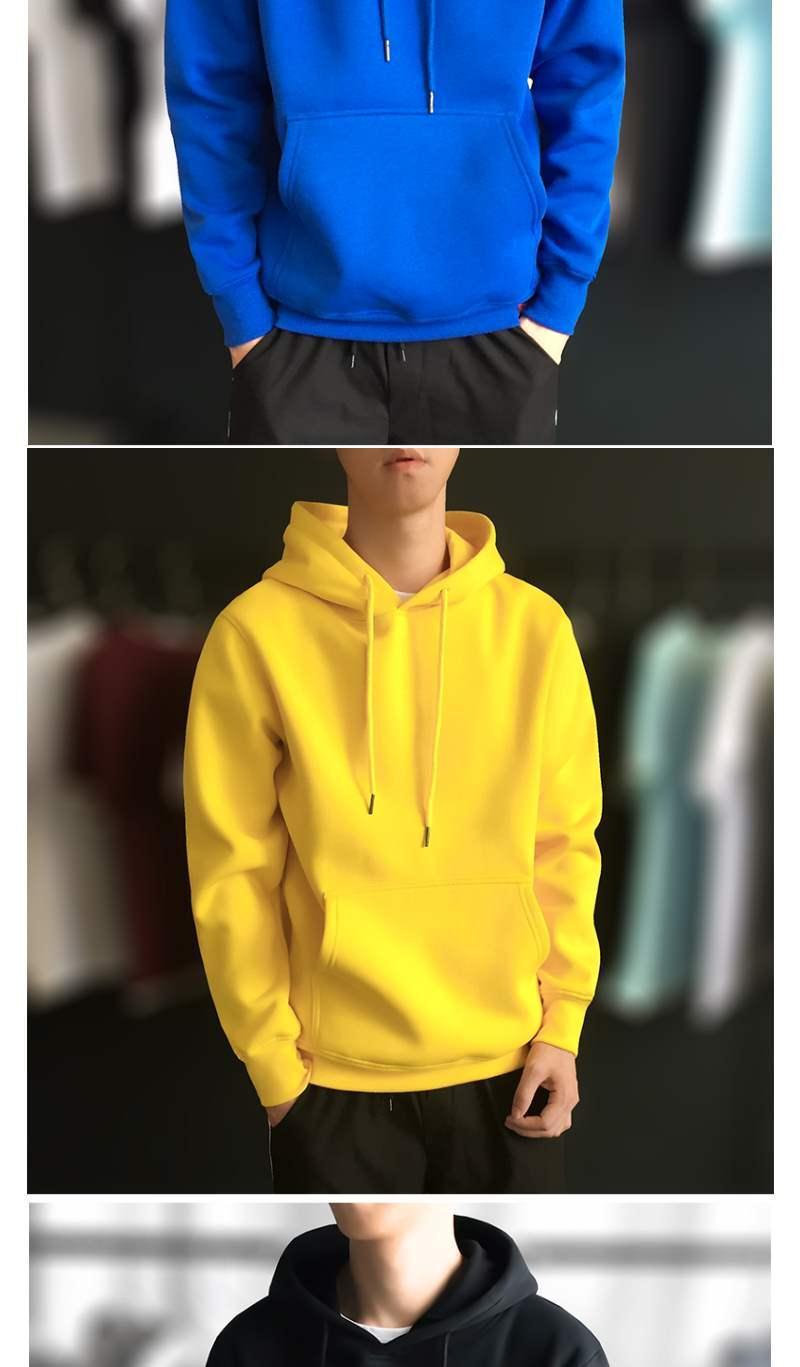 帽衫男款春秋季加绒厚款卫衣男士连帽潮流外套侣套头衫青年韩版详情6