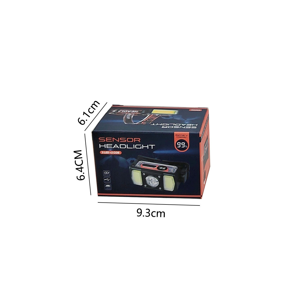 Cross-border outdoor headlamp with digital battery level display, hand-waving sensor, TYPE-C charging, fishing, night cycling and mountain climbing headlamp pic 9
