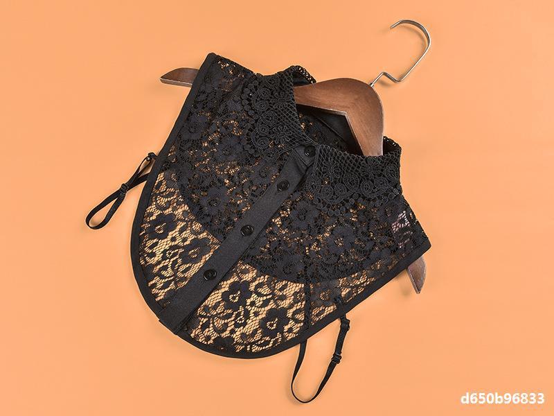 四季百搭假领子女时尚蕾丝刺绣花边装饰衬衫领子女式雪纺假衣领子详情17