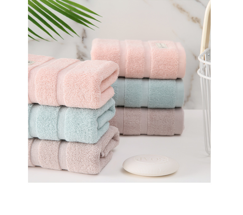 Tinglong cotton towels are plain, soft, absorbent, and available for adult home wedding gifts. Pure cotton towel stickers are in stock pic 12