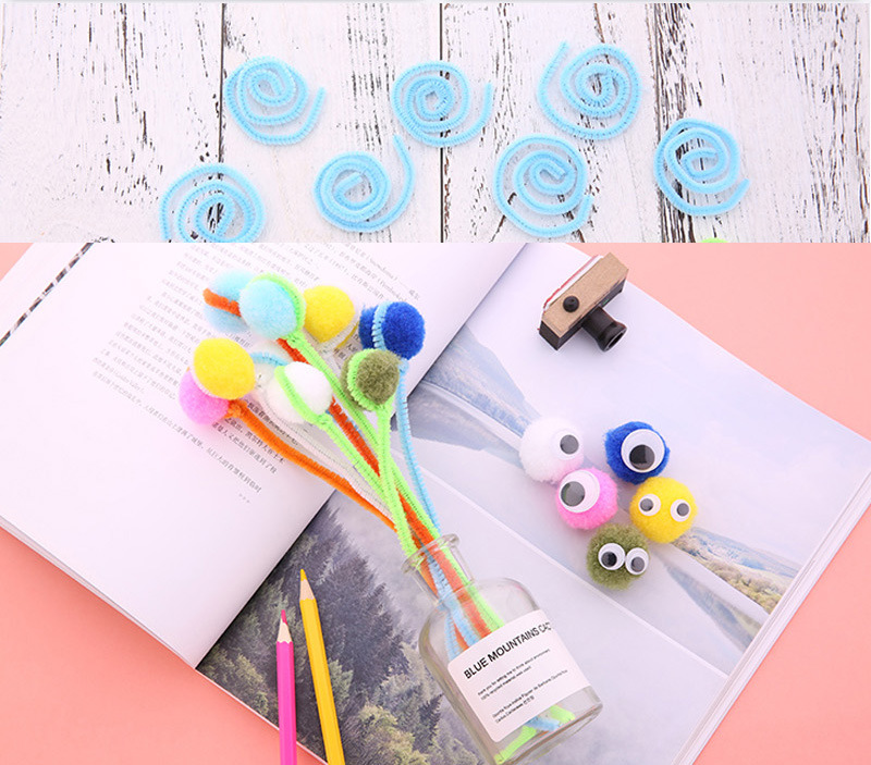 Factory direct sales of cross-border wool strips, twisted rods, eco-friendly materials, wool roots, DIY handcrafted educational toys for kindergartens pic 10