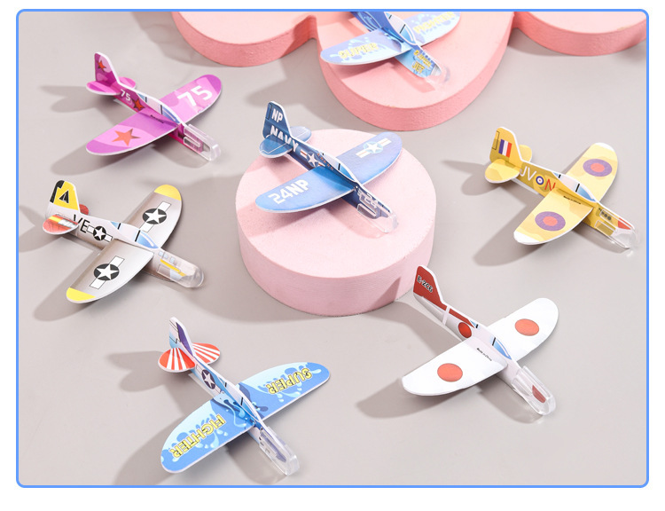 卡通迷你泡沫小飞机DIY拼图儿童益智玩具幼儿园礼品航空模型批发详情10