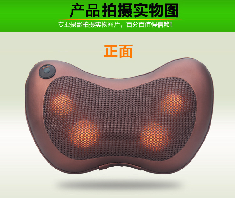 New car massage pillow, electric cervical massager, home infrared heating kneading shoulder and back massage headrest pic 14