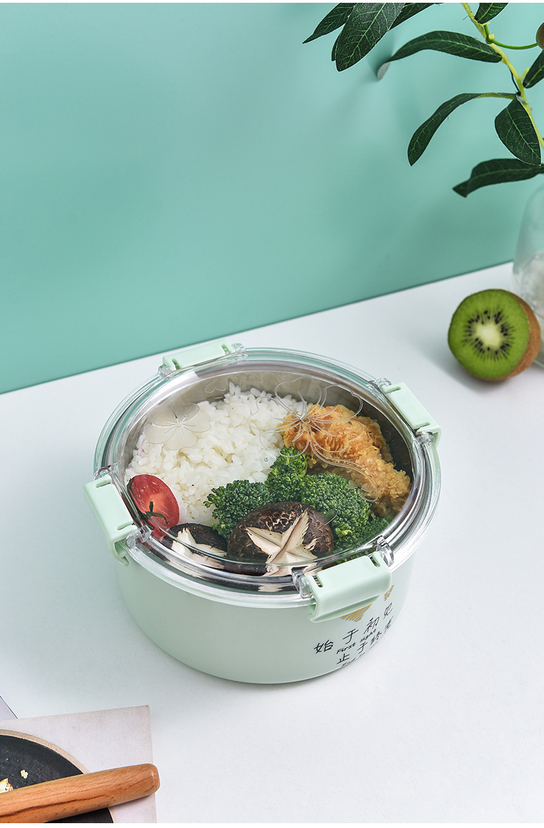食品级不锈钢学生宿舍泡面碗防摔隔热打饭午餐盒成人便携密封饭盒详情6