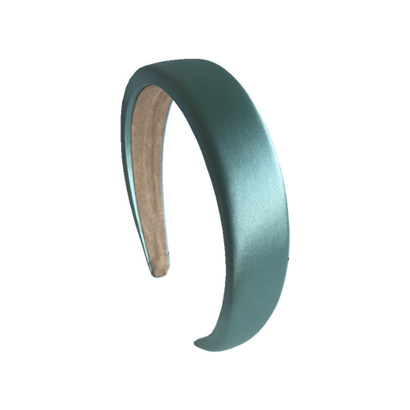 韩版3CM彩色丝光缎面布艺发箍刘亦菲同款纯色海绵头箍百搭发饰详情14