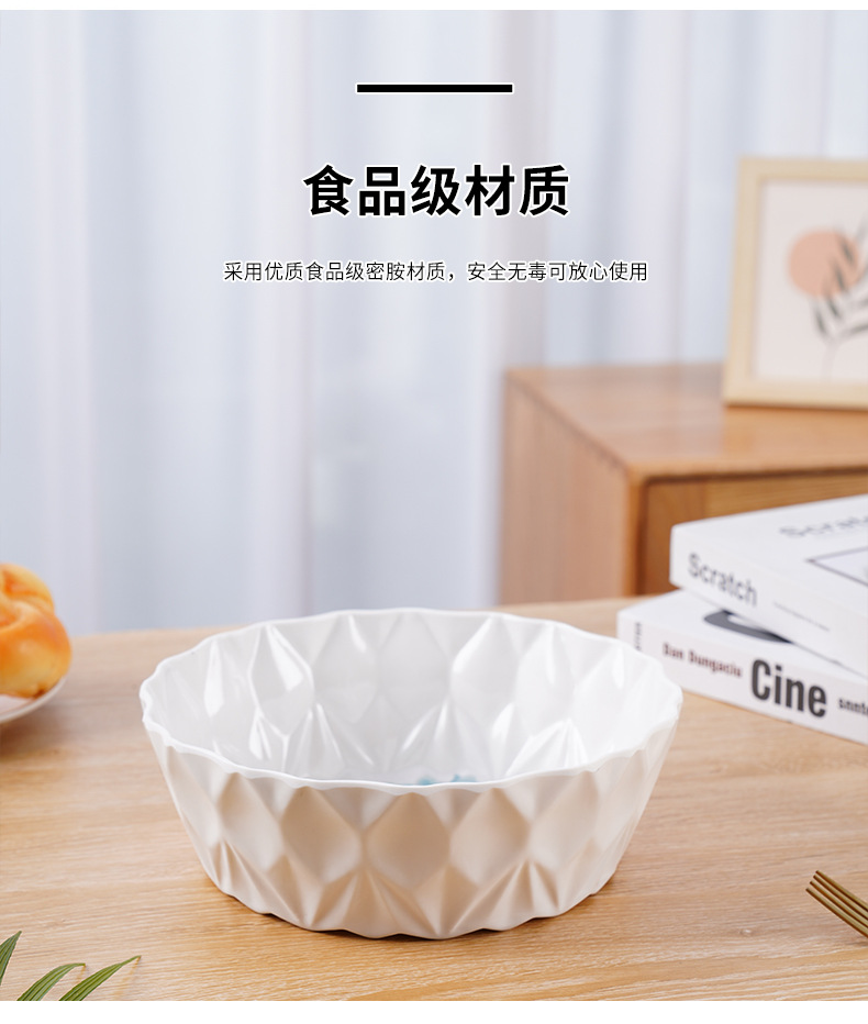 2023 Best-selling fruit plate: Round rhombic, home living room imitation porcelain fruit plate, living room melamine fruit plate LOGO pic 16