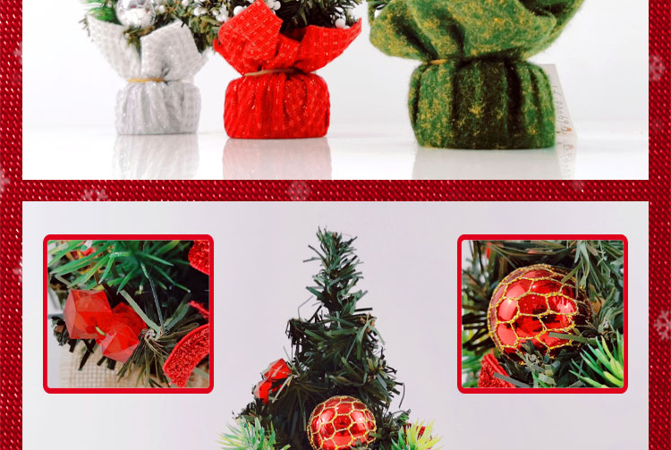 Cross-border new mini Christmas tree, small desktop Christmas tree ornament, 20cm Christmas tree, Christmas decoration items pic 36