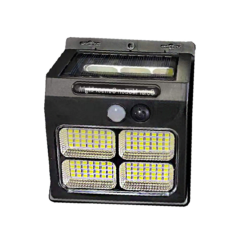 Outdoor courtyard lamps, wall lamps, outdoor fences, courtyard household street lamps, COB human body sensor solar charging wall lamps pic 2