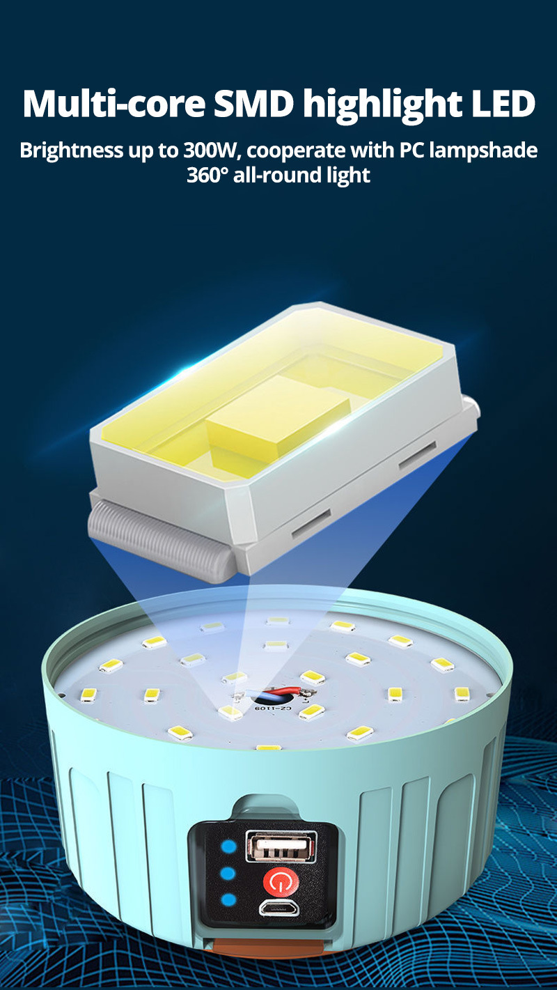 led charging lamp, emergency lighting, household mobile ultra-bright, night market, street stall, power outage, outdoor backup bulb pic 13