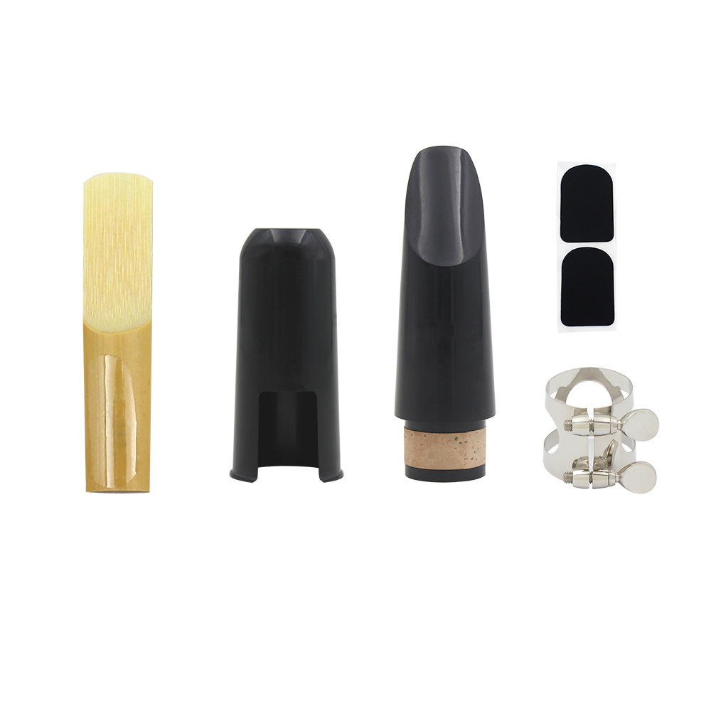 SLADE high-grade B-flat clarinet mouthpiece set, ABS bakelite mouthpiece cap, clip, black pipe mouthpiece for beginners pic 3