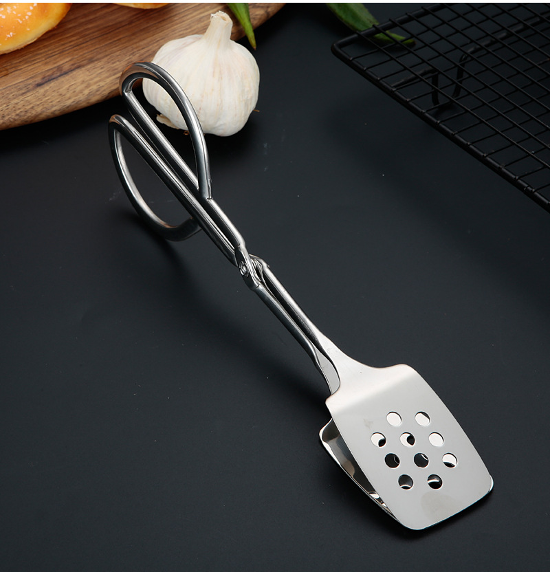 Stainless steel thickened kitchen steak tongs, hotel restaurant buffet tongs, barbecue tongs, salad tongs, food tongs pic 16