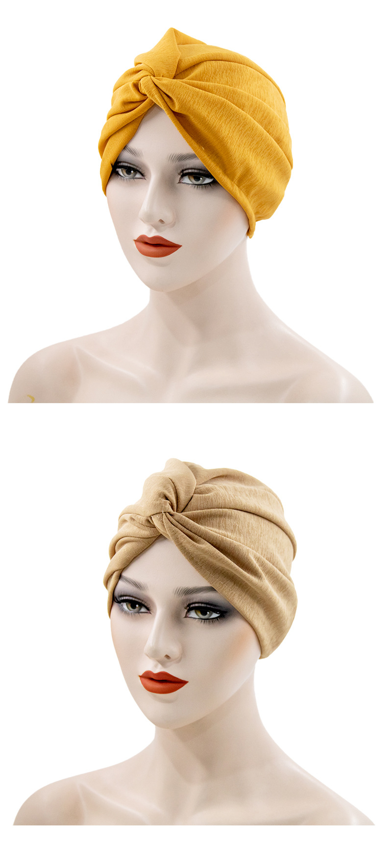 New stretch fabric forehead cross-colored base Indian headscarf and Muslim headscarf cap from Amazon in Europe and America pic 34
