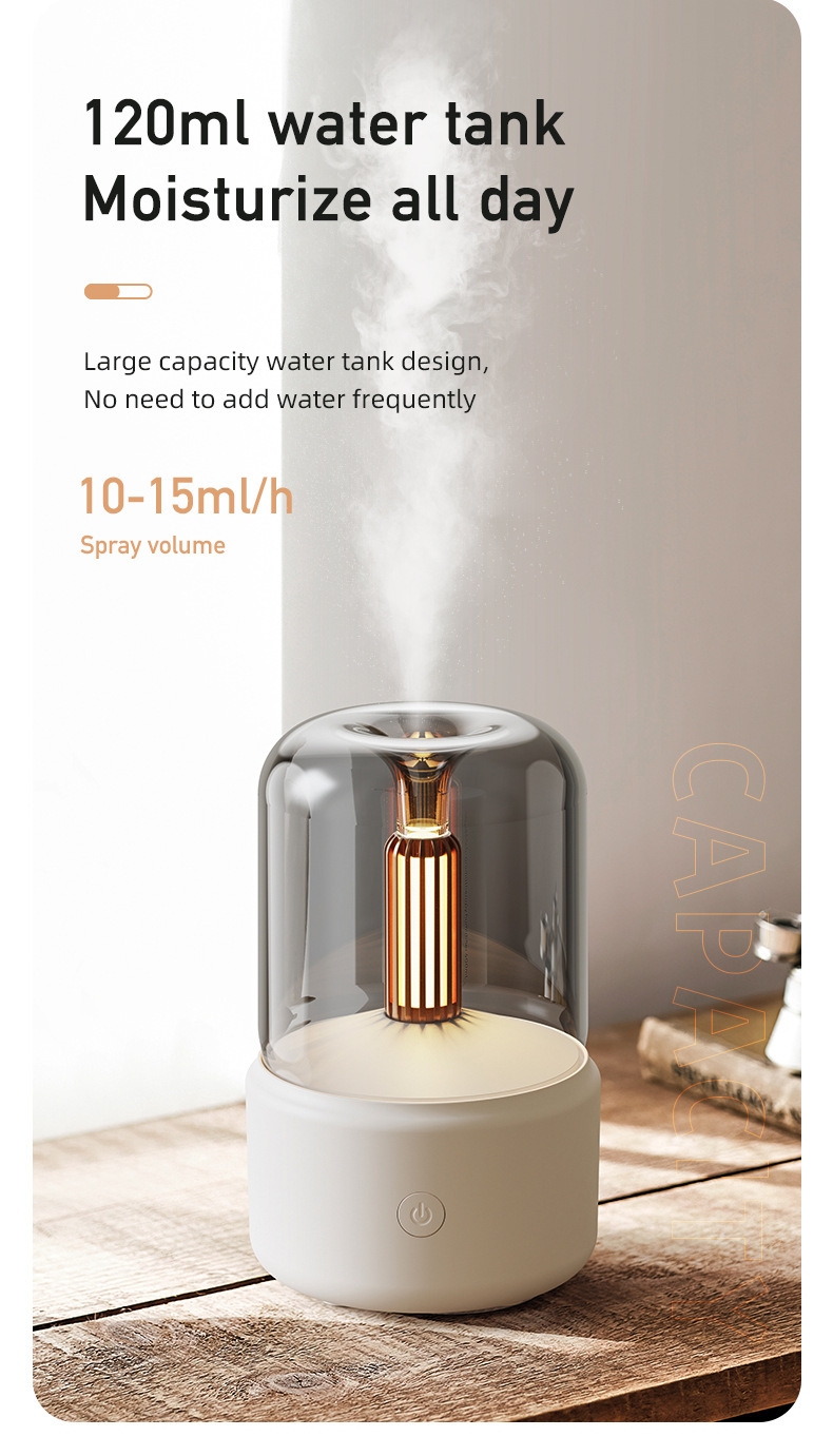 New candlelight aroma diffuser, essential oil nebulizer, smart diffuser, portable humidifier, home indoor desktop pic 22