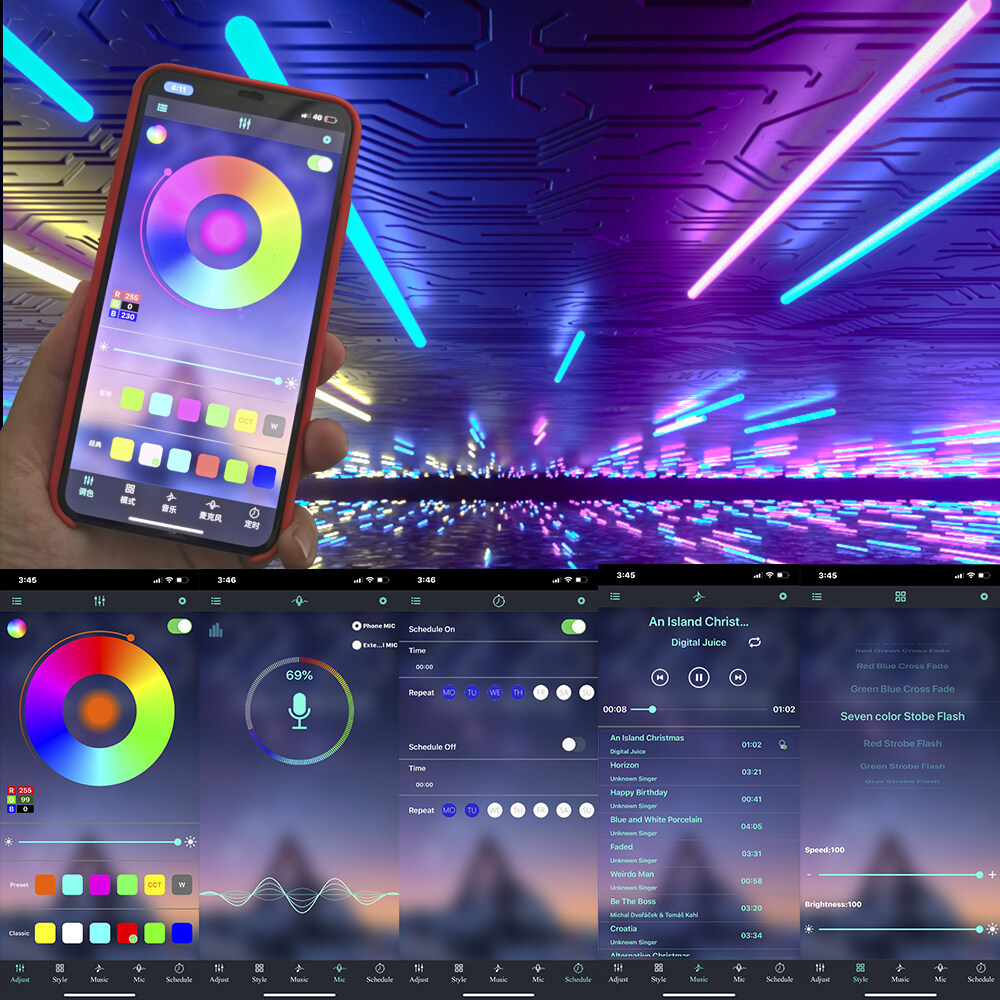 USB灯带套装 5050RGB七彩24键遥控蓝牙5V低压灯带 电视背景氛围灯详情2