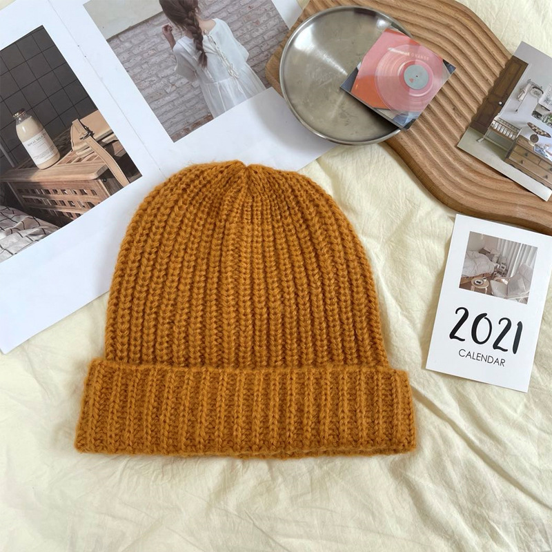 巨大的毛线帽帽子女秋冬黑色毛线帽大头围冷帽粗毛线帽超大针织帽详情20