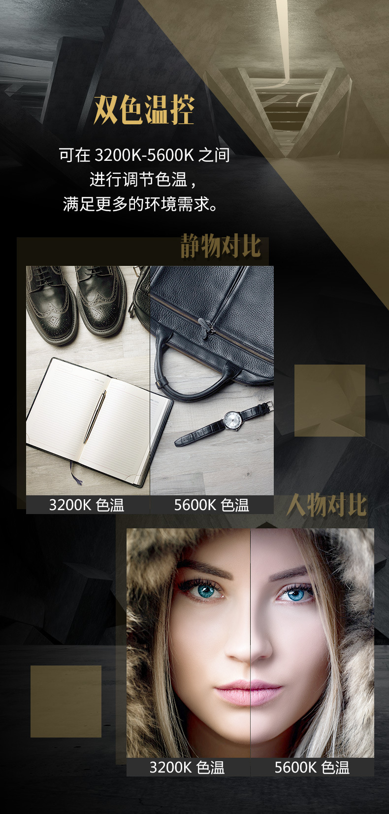 Fengbiao Re1296 Photography light, fill light, studio shooting lighting, professional film and television light, video soft light pic 12