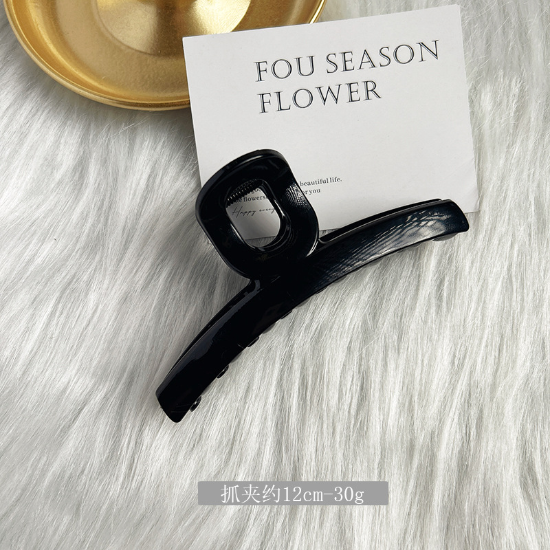 Black clip headwear, hairpin, claw clip for women, 2024 new style, large shark clip at the back of the head, high-end and elegant hairpin pic 9