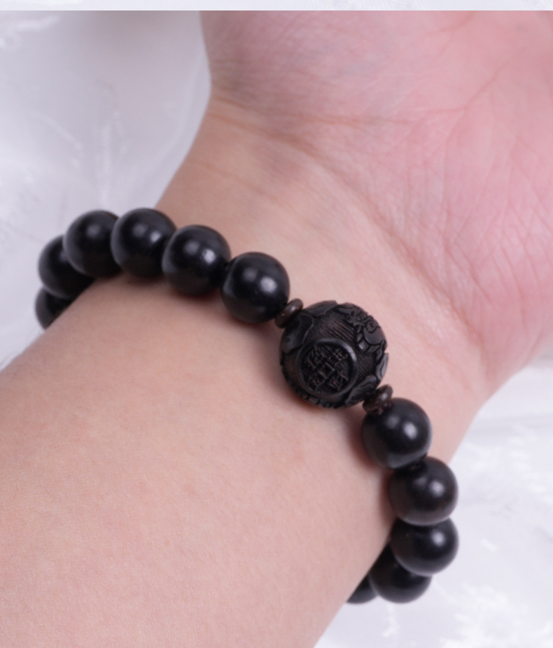 Wealth-attracting PI Xiu bracelet, purple sandalwood bracelet, PI Xiu Bringing Treasures, wooden cultural play, black sandalwood prayer beads manufacturer wholesale bracelet beads, cultural play bracelets pic 6