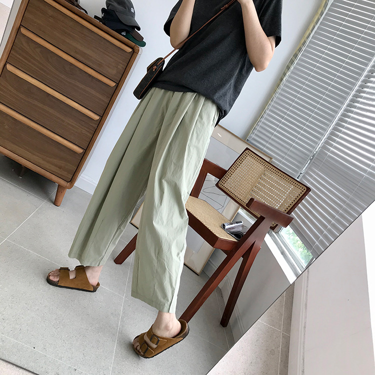 巨百搭轻薄透气酵洗棉小个子奶奶裤九分宽松显瘦休闲裤女夏季薄款详情4
