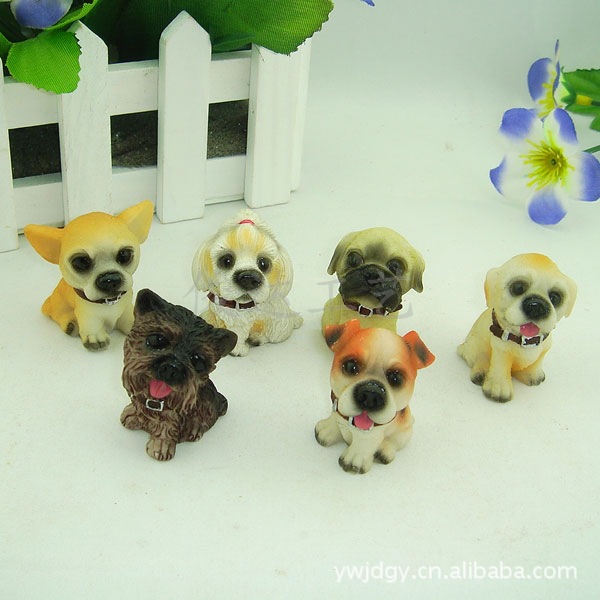 Resin craft ornaments for 12 dogs, small dog sets, gift scene ornaments, resin handicrafts wholesale pic 2