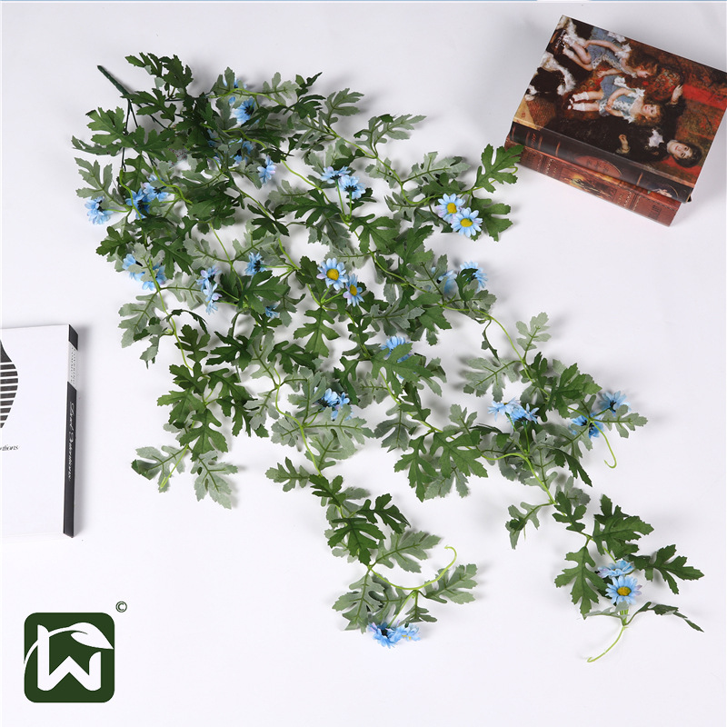 Artificial plants, leafy green plants, vines, green vines, wall-hung plastic artificial flowers, wedding interior decoration sunflowers pic 24