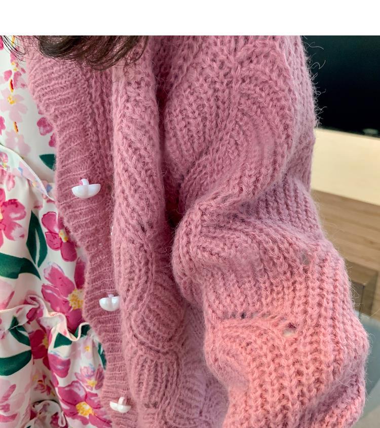 图图小象女童秋季童装儿童韩版碎花连衣裙洋气针织开衫宝宝套装详情37