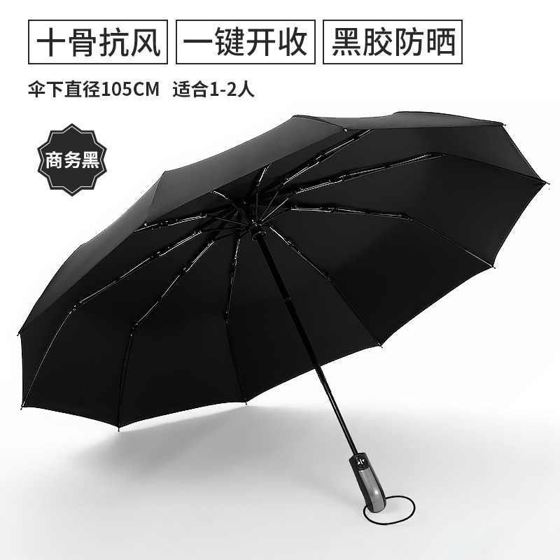 雨伞定制批发全自动三折防晒晴雨伞高级感折叠大号商务礼品广告伞详情22