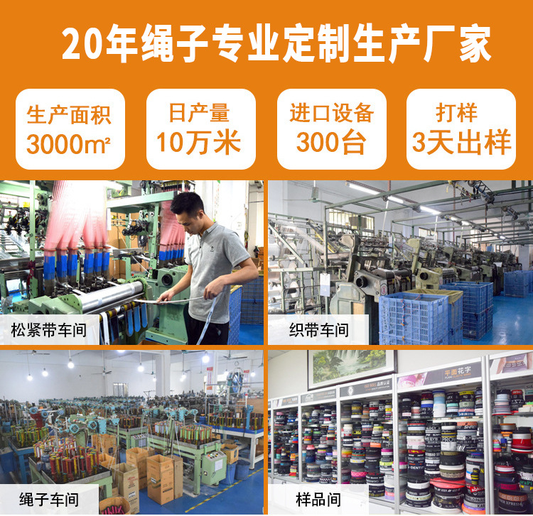 厂家批发5mm彩色涤纶编织跳点圆绳提花弹绳裤腰绳卫衣外套帽绳详情2
