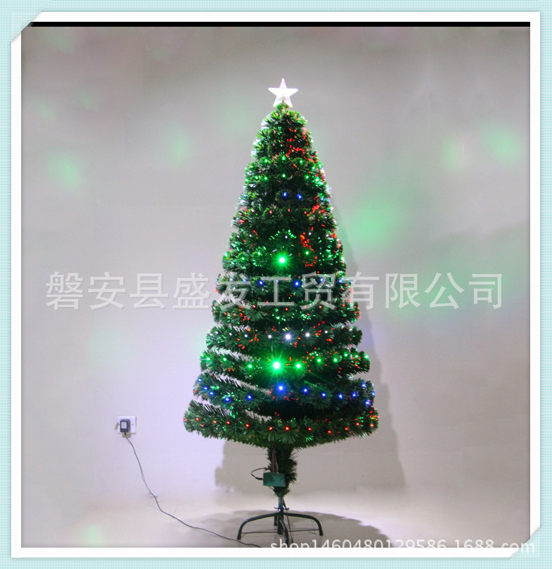 Green leaf fiber optic full-light Christmas tree factory direct sales and customization, various styles, sizes, materials, tree decoration wholesale pic 37