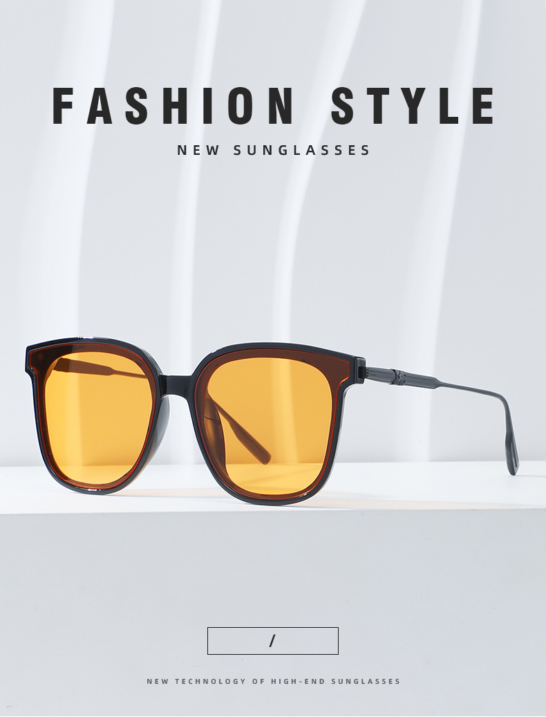 gm墨镜男潮复古韩版网红同款太阳镜茶色高级感ins防紫外线眼镜详情11