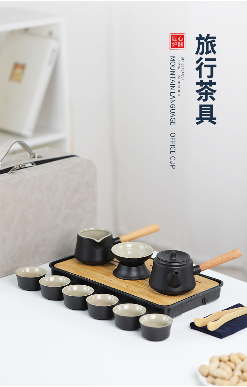 Wholesale travel tea sets, tea trays, household Gongfu tea sets, outdoor portable teapots, ceramic New Year gifts pic 22