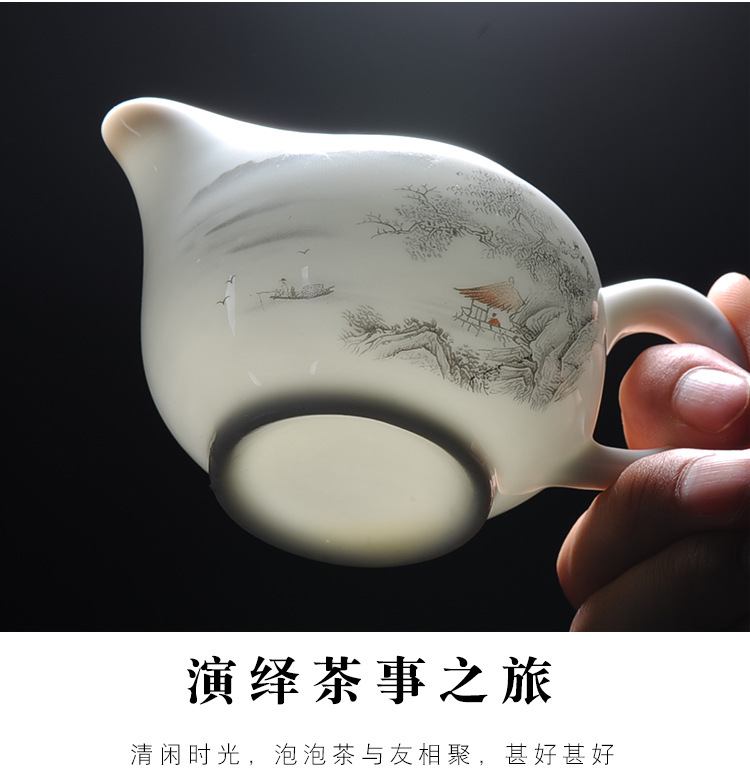 Factory direct sales of Kung Fu tea sets, including ceramic tea cups, white porcelain complete sets, blue and white tea cups, covered bowls, and tea sets. Logos can be made pic 11