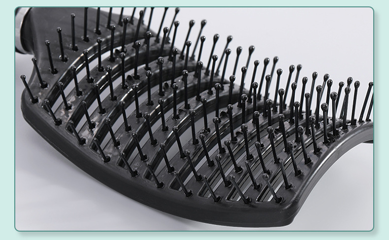 Black large curved comb back hairstyle plastic comb, hollowed-out and fluffy hair styling, Amazon cross-border live streaming Internet celebrity style pic 9