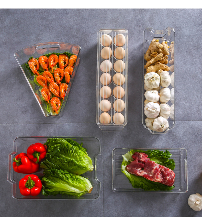 Коробка для хранения пластиковых продуктов, прозрачная упаковка для хранения холодильников, коробка для сбора урожая, коробка для хранения овощей и овощей на кухне pic 10