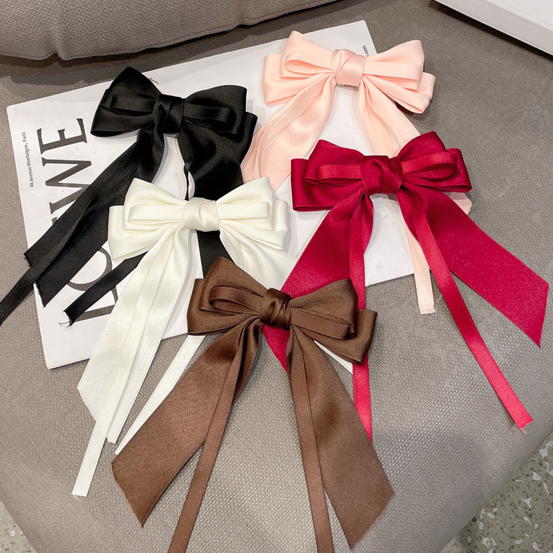 New bow lace large intestine hair band, girlish Korean style, high-end feel, low ponytail hair rope, hair flower, hair accessory factory pic 9