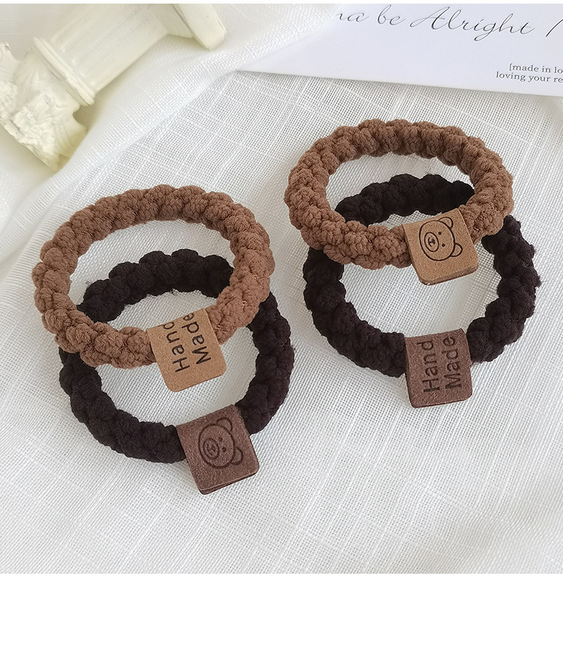 韩国锁链皮筋可爱笑脸少女扎头发绳发圈高弹力简约气质头绳发饰详情32