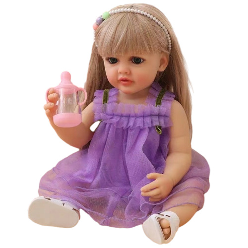 55厘米仿真重生娃娃布身 Reborn doll 重生娃娃跨境金发女洋娃娃详情7